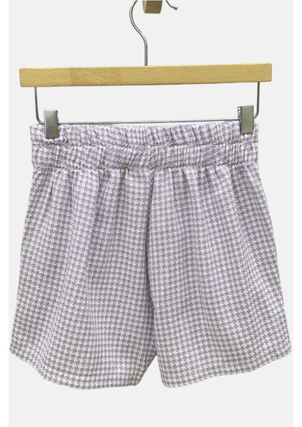 Mojo Kız Çocuk Kazayağı Keten Şort 3852 Mor