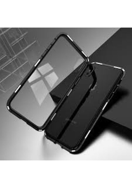 Iphone x Xs Mıknatıslı 360 Koruma Arkası Cam Metal Frame KILIF-(5775) - M818K175-R63818