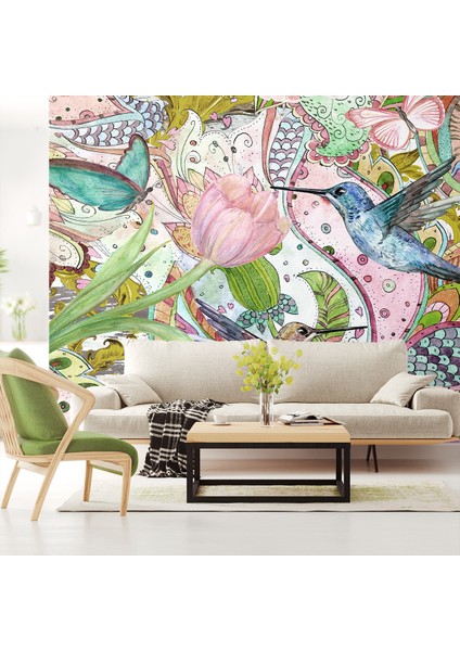 Isı ve Ses Yalıtımlı Yırtılmaz Duvar Kağıdı – Floral Harmony fırsatları