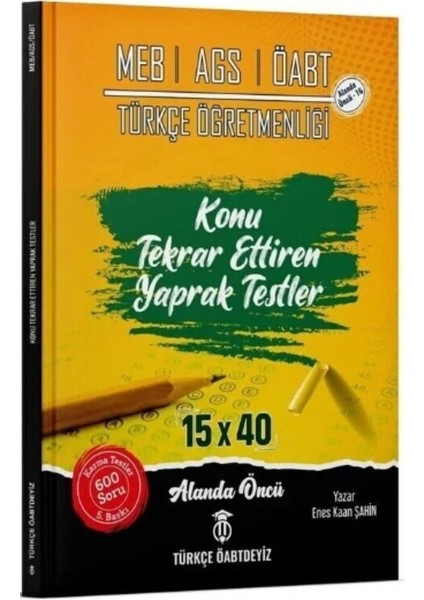 Meb Ags Öabt Türkçe Öğretmenliği Yaprak Testler Türkçe Öabtdeyiz