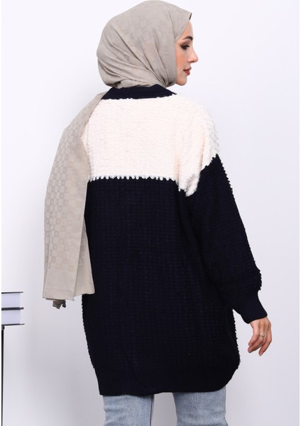 Lacivert V Yaka Düğmeli Triko Hırka fırsatları