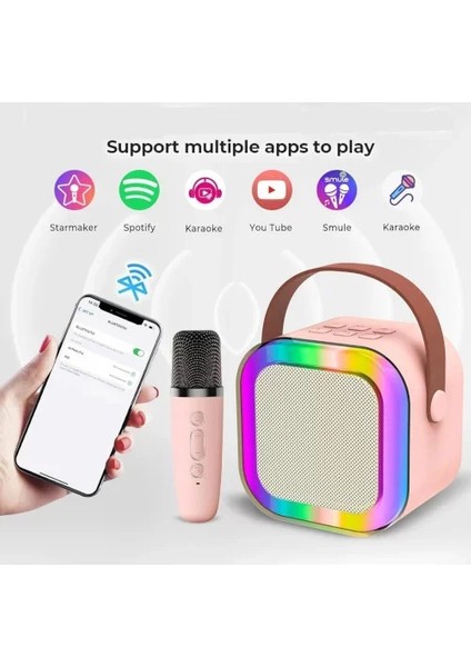 Karaoke Mikrofon Hoparlör Seti Mini (5332)