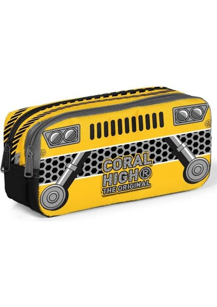 Sarı Siyah Robot Desenli İki Bölmeli Kalem Çantası 12098 indirimleri