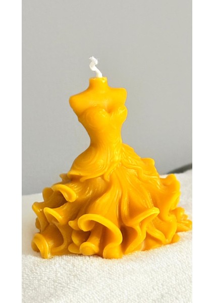 Balmumu Mum Gelinlik Moldeli Mum