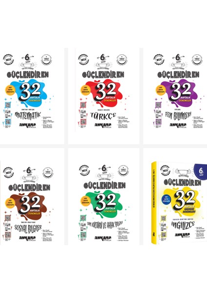 Ankara 6. Sınıf Güçlendiren 32 Haftalık Tüm Dersler Kazanım Denem