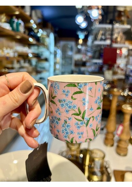 Jungle Mavi Çiçekli Kupa