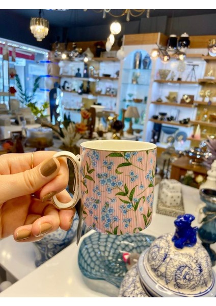 Jungle Mavi Çiçekli Kupa fiyatları