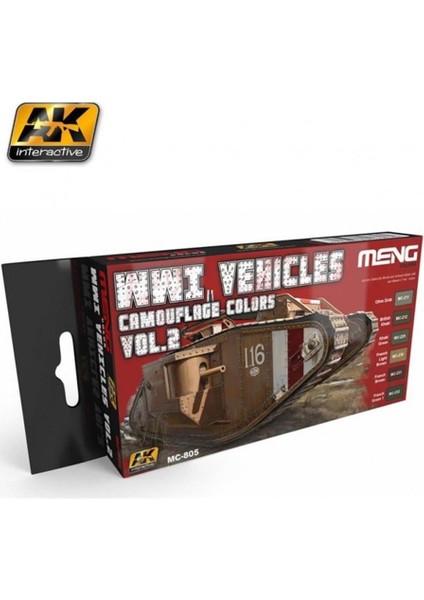 AK 805 WWI Araçları Kamuflaj Renkleri Model Boyası Seti 6x17ml Vol.2 fiyatları