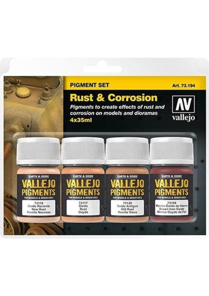 73194 4X35 ml. Rust & Corrosion, Model Boyası Pigment Seti fiyatları
