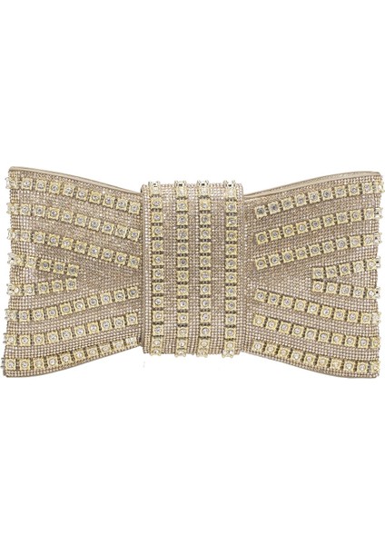 25YG591 Kadın Taşlı Abiye Çanta Altın modelleri