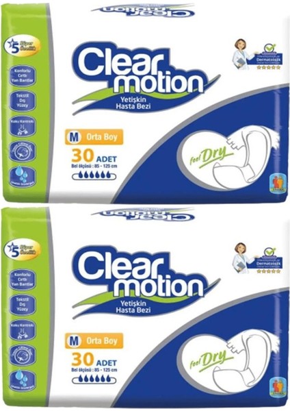 Yetişkin Hasta Bezi Bel Bantlı M - Orta - Medium 60 Adet (2pk*30)