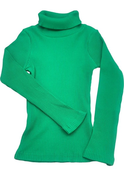 Kız Çocuk 5-14 Yaş Balıkçı Yaka Kaşkorse Body 3098 Yeşil