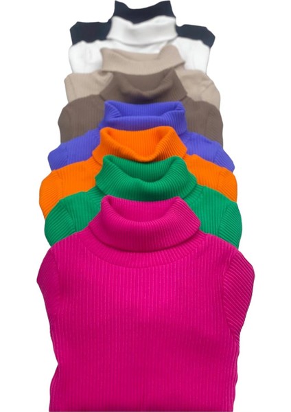 Kız Çocuk 5-14 Yaş Balıkçı Yaka Kaşkorse Body 3098 Yeşil