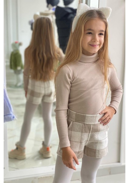 Kız Çocuk 5-14 Yaş Balıkçı Yaka Kaşkorse Body 3098 Taş Rengi fırsatları