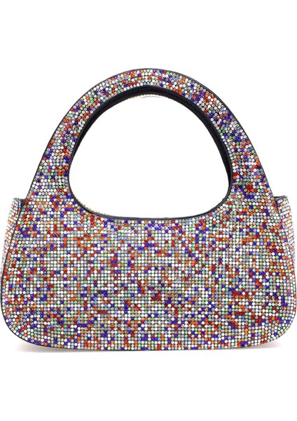 25YG586 Kadın Taşlı Abiye Çanta Çok Renkli modelleri