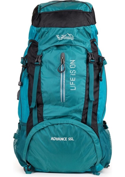 Mükemmel Denge, Maksimum Dayanıklılık: Profesyonel Dağcı Sırt Çantası 55 Litre Mavi