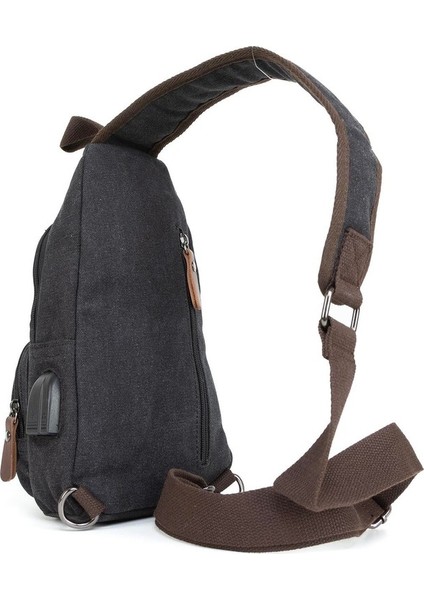 Rahatlıkta Şıklık Kanvas Omuz Çantasıyla Tanışın Siyah fırsatları