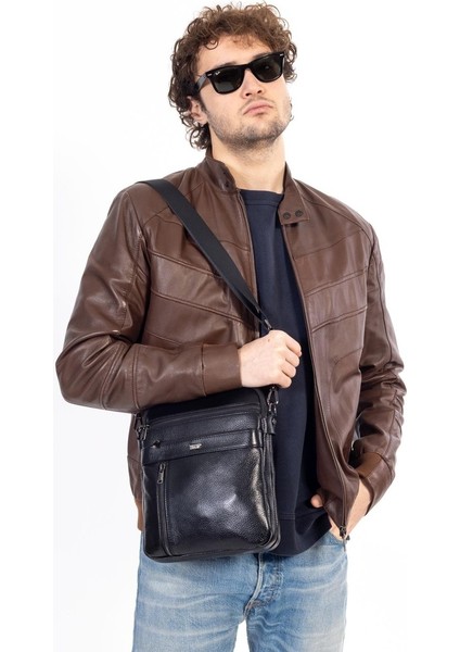 Çok Bölmeli, 11 İnç Tablet Bölmeli Hakiki Deri Omuz Çanta Siyah fiyatları