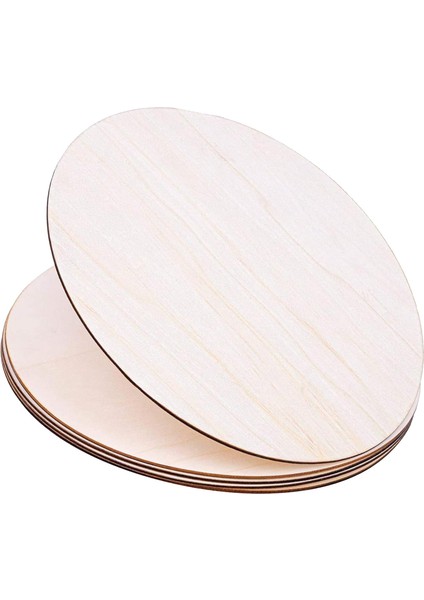 Bitirilmemiş Ahşap Dilimleri, 5 Yuvarlak Boş Ahşap Kesik Dekorları (Yurt Dışından)