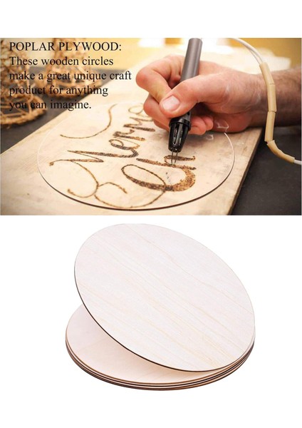 Bitirilmemiş Ahşap Dilimleri, 5 Yuvarlak Boş Ahşap Kesik Dekorları (Yurt Dışından) indirimleri