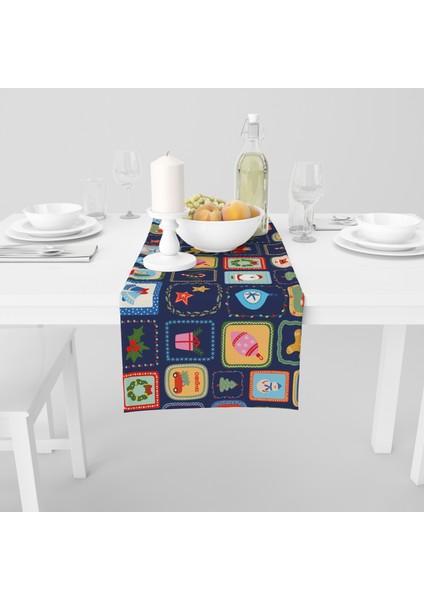 Dijital Baskılı Runner - Yılbaşı / Christmas Desenli - 140X40 cm fiyatları