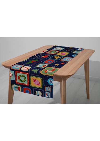 Dijital Baskılı Runner - Yılbaşı / Christmas Desenli - 140X40 cm modelleri