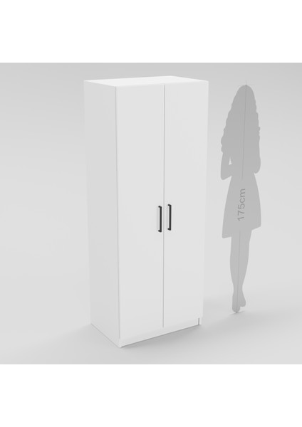 2 Kapaklı Elbise Dolabı 180X70X45CM 03102502 fırsatları