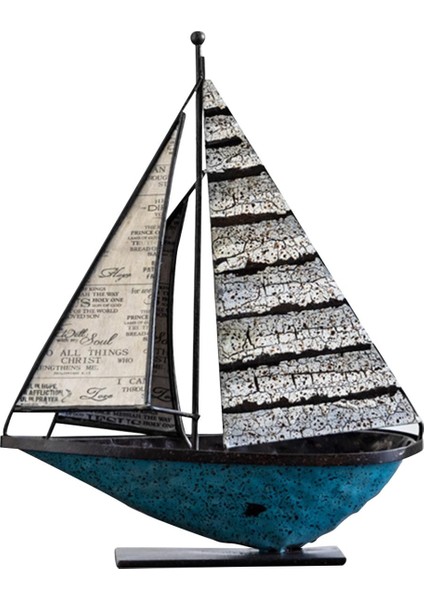 Yelkenli Dekor Retro Yelkenli Kitaplık Giriş 20X7X27CM (Yurt Dışından)