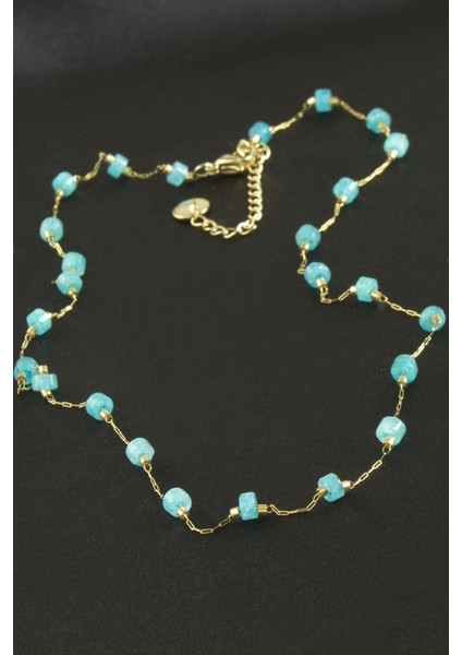 Boncuk Lüks Çelik Kolye