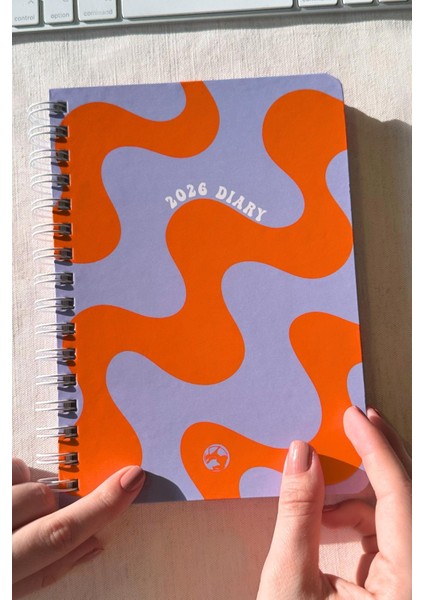 2026 Haftalık Ajanda Spiralli A5 12 Aylık Flow