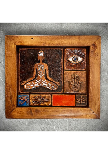 Buddha Kolaj Seramik Duvar Tablo