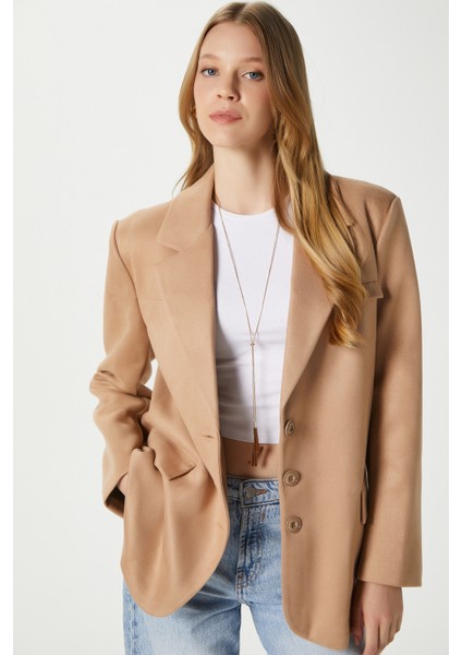 Kadın Thomas Süet Taba Blazer Ceket: fiyatları