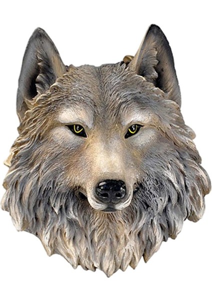 Baş Monte Heykeli Büst El Yapımı Çiftlik Evi Dekoratif Reçine Heykelcik Heykel Için - 20X10X22.5CM 20X10X22.5CM Kurt (Yurt Dışından)