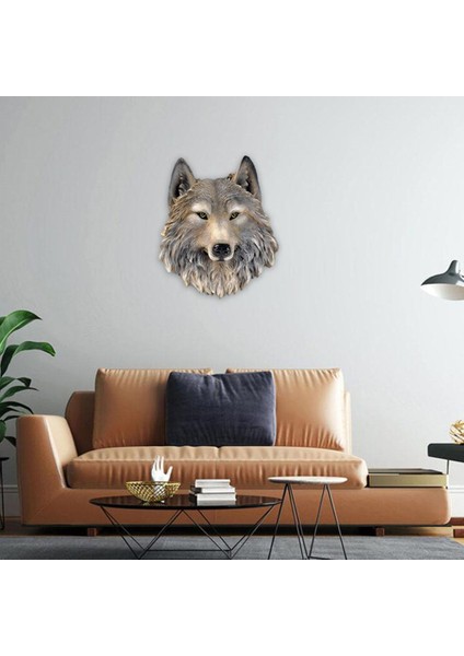 Baş Monte Heykeli Büst El Yapımı Çiftlik Evi Dekoratif Reçine Heykelcik Heykel Için - 20X10X22.5CM 20X10X22.5CM Kurt (Yurt Dışından) fiyatları