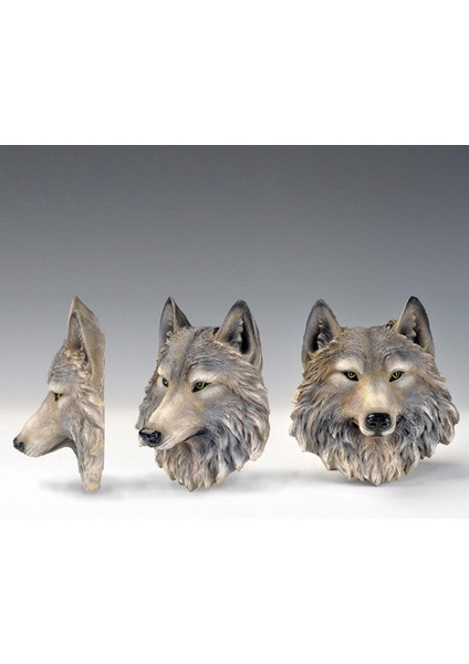 Baş Monte Heykeli Büst El Yapımı Çiftlik Evi Dekoratif Reçine Heykelcik Heykel Için - 20X10X22.5CM 20X10X22.5CM Kurt (Yurt Dışından) modelleri