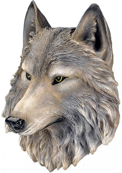 Baş Monte Heykeli Büst El Yapımı Çiftlik Evi Dekoratif Reçine Heykelcik Heykel Için - 20X10X22.5CM 20X10X22.5CM Kurt (Yurt Dışından) fırsatları