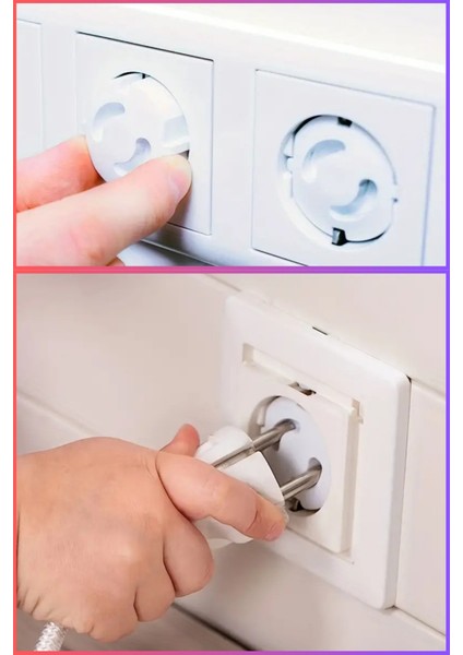 6 Adet Priz Kapağı Bebek ve Çocuk Güvenlik Koruma Piriz Koruyucu Priz Kapatıcı