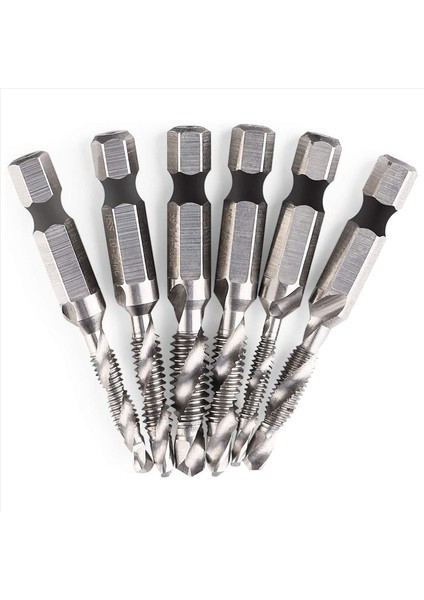 12PCS Matkap Tap Seti Hex Shank Sae Kombinasyon Matkap ve Tap Bit Seti Hss 4341 Vida Tap Deburr Matkap Bit (Yurt Dışından) fiyatları