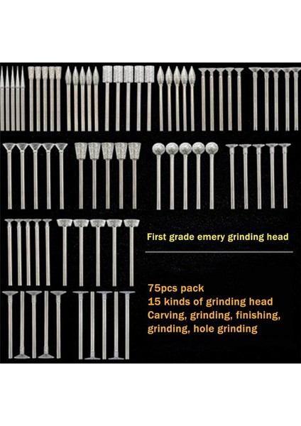 75 Adet Elmas Kaplamalı Noktalar Öğütme Biti Elmas Burr Set 2 35MM Takım Bit Öğütücü Için Takım Elbise (Yurt Dışından) indirimleri