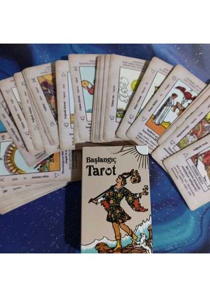 Başlangıç Tarot Kartları – 78 Adet Rider Tarzı Klasik Tarot Deste | Türkçe Açıklamalı Rehber Seti