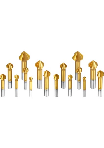 16 Pcs Hss Countersınk Matkap Bit Seti 90 Derece Countersink Bits Titanyum Pap Kesici Değirmen Matkap Bitleri (Yurt Dışından)