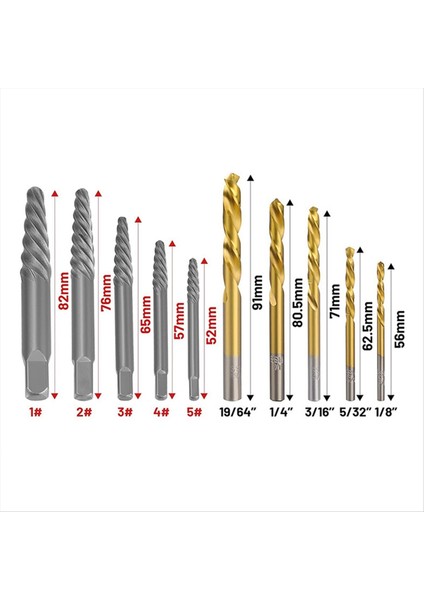 10PCS Set Vidalı Çıkarıcı Kırık Tel Ekleyici Düşmüş Vidaları ve Kırık Cıvata Donanım Aletlerini Çıkarmak Için Kullanılır (Yurt Dışından) modelleri