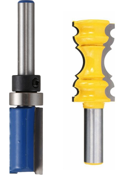 1/4inch Shank Yönlendirici Biti Ikiz 2 Yivli Imparatorluk Jig Şablon Kesici ile 1/2 Inç Saplı Taç Kalıplama Yönlendirici Bit (Yurt Dışından)
