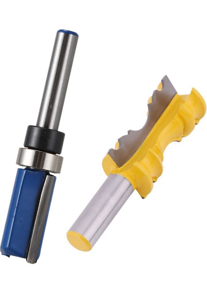 1/4inch Shank Yönlendirici Biti Ikiz 2 Yivli Imparatorluk Jig Şablon Kesici ile 1/2 Inç Saplı Taç Kalıplama Yönlendirici Bit (Yurt Dışından) fiyatları