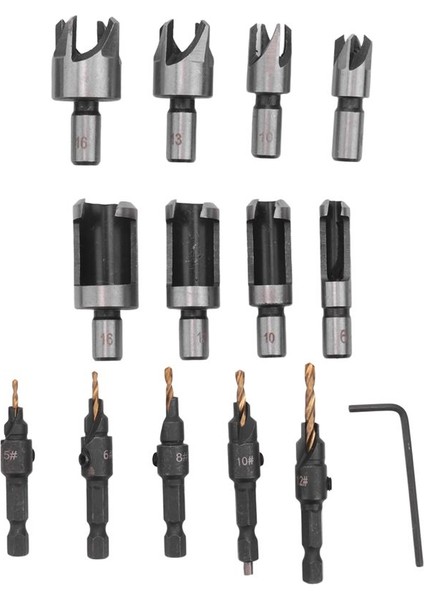 14PC Counkink Matkap Biç Ahşap Tapa Kesici Marangozluk Ahşap Işleme Vida Sondaj Pilot Delikleri Vida Için (Yurt Dışından) fiyatları