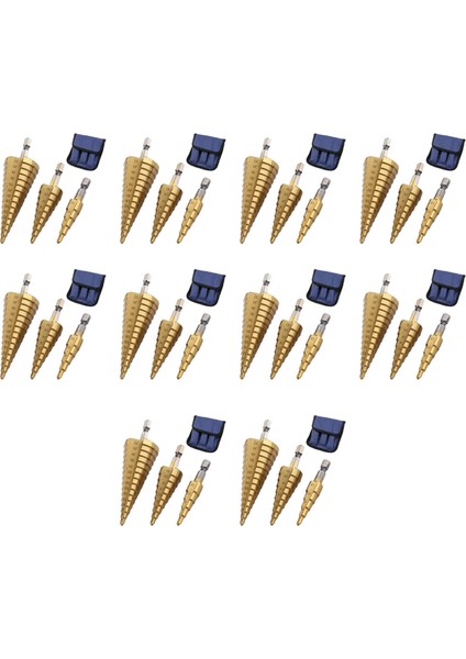 Hss Adım Matkap Bit Seti 30 4-12MM 4-20MM 4-32MM Koni Titanyum Ahşap Metal Delik Kesici Hex Shank Drive Hızlı Değişim Aracı (Yurt Dışından)