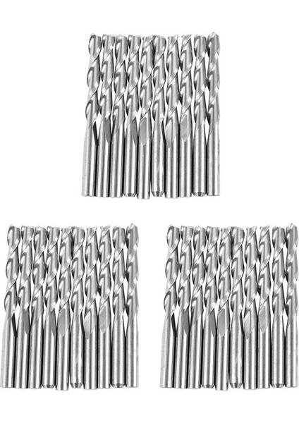 30X 1/8 Inç 3 175MM Karbür Cnc Çift Iki Flüt Spiral Bitleri Uç Değirmen Yönlendiricisi 22MM (Yurt Dışından)