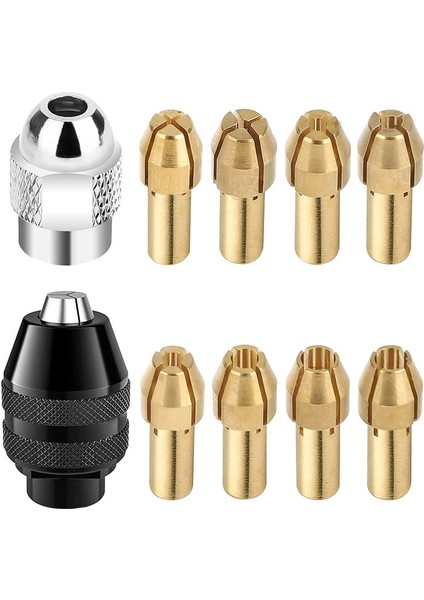 8pcs Pirinç Koltuk Seti Anahtarsız Matkap Chuck Değiştirme 4485 Pirinç Hızlı Değişim Döner Sondaj Somun Alet Seti (Yurt Dışından)
