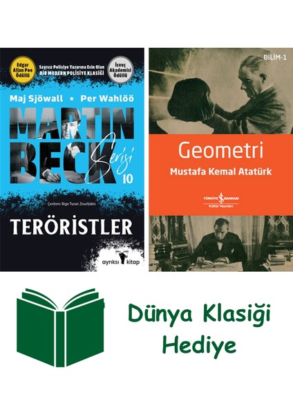 Martin Beck Serisi 10 - Teröristler + Geometri + Dünya Klasiği Hediye