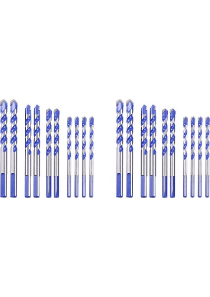 20PCS Tungsten Karbür Duvar Matkap Bit Seti Metal Çelik Porselen Seramik Tile Beton Tuğla Plastik Ahşap (Yurt Dışından)